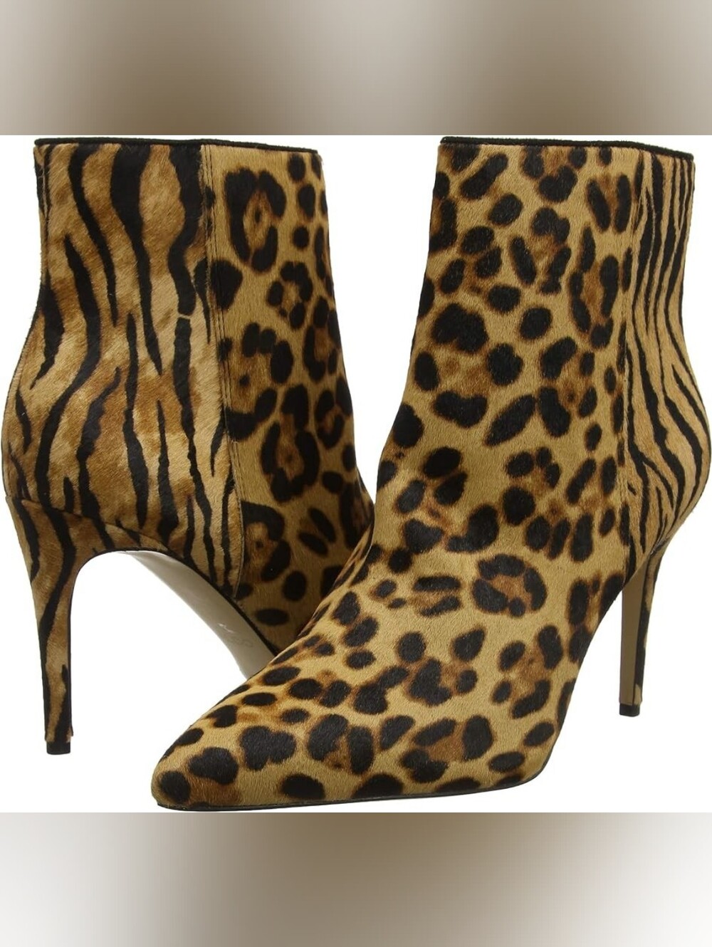 Leopard Print Ankle Boots - Women